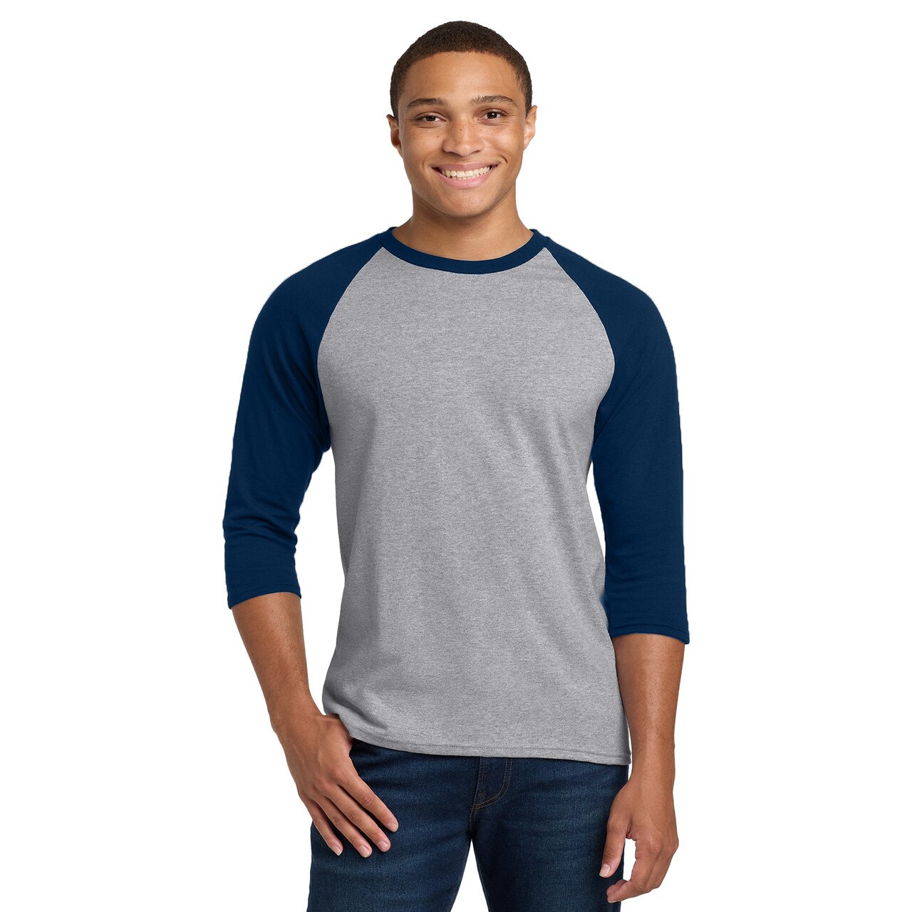 Gildan Heavy Cotton 3/4 Sleeve Raglan Tee – Soft, Durable Cotton for DIY Printing